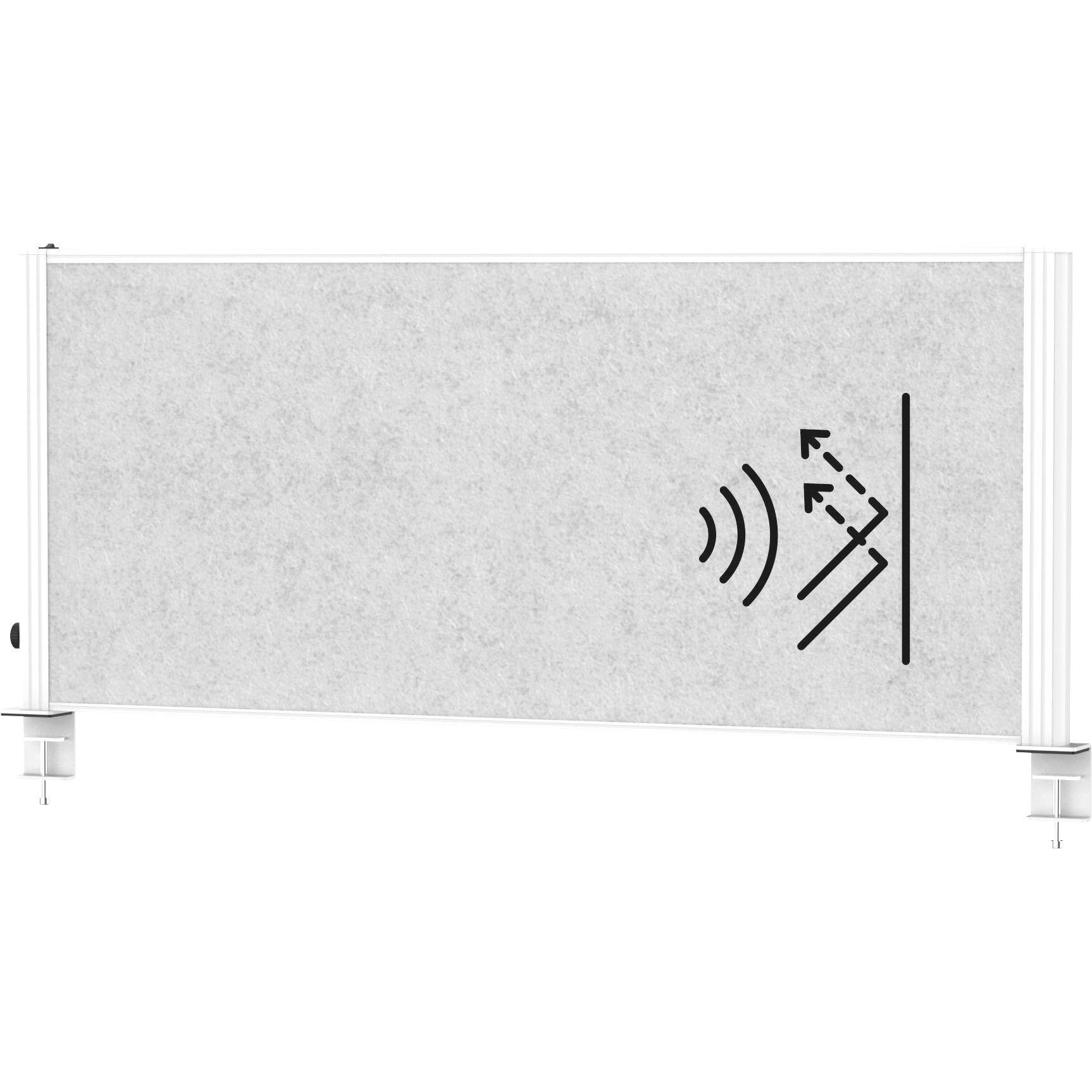 Maul, Trennwand, Tisch-Trennwand MAULconnecto Uplight 120x50cm Akustik h.gr/ws