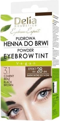 Delia Cosmetics Delia Powdered Eyebrow Henna 31 Schwarz Braun 4g