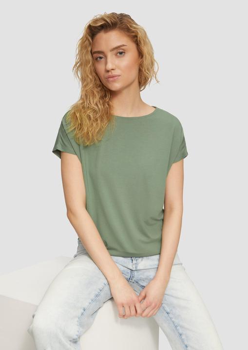 Produktbild S.Oliver T-Shirt Fliessendes Jersey-Shirt mit überschnittenen Schultern (40)