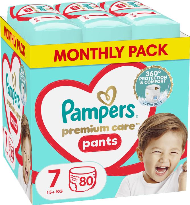 Image du produit Pampers Premium Pants S7 (Taille 7, Pack mensuel, 80 pièce(s))