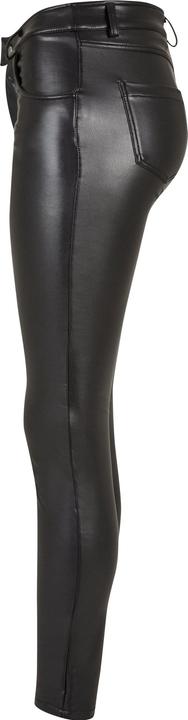 Actual product image Urban Classics Ladies Mid Waist Synthetic Leather Pants (26)