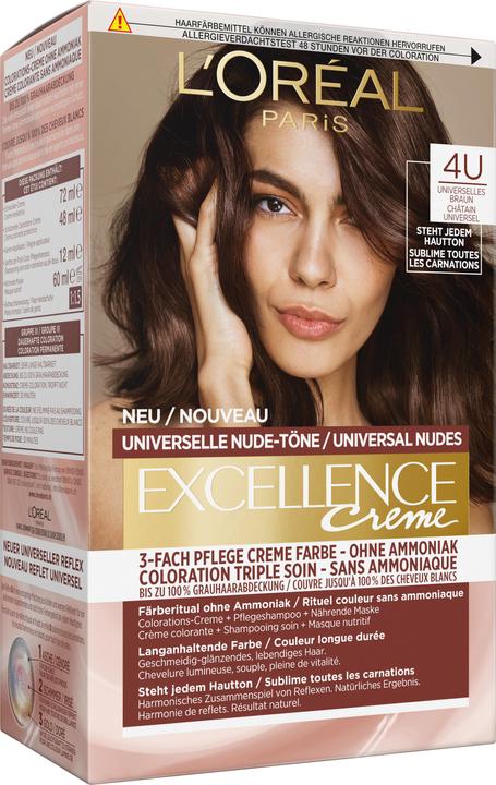 Immagine prodotto L'Oréal Paris EXCELLENCE Universal Nude marrone (1 pz) (4U Marrone medio)