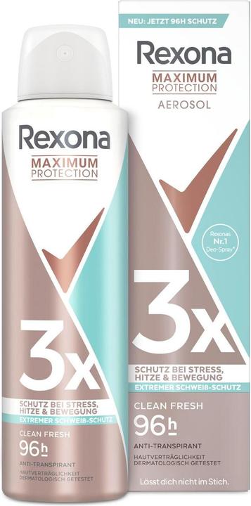 Immagine prodotto Rexona Deodorante Spray Massima Protezione Clean Fresh 150 ml (Getto vaporizzato, 150 ml)