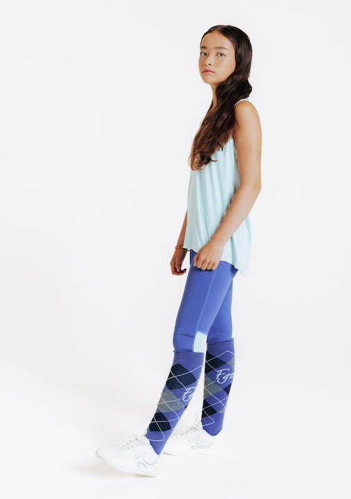 Actual product image Fouganza Reitleggings 100 Light Kinder hellblau/graugrün (116)
