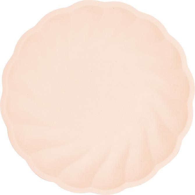 Actual product image Amscan Plate Maxi Vert Decor round salmon (6x)