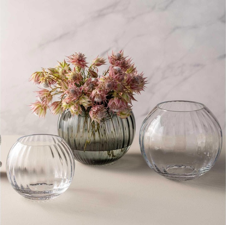 Produktbild Leonardo Vase Poesia Kugel Grau (1 x, 19.5 x 21 x 21 cm, 3 l)