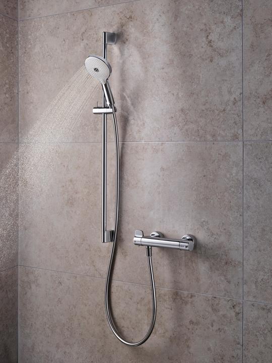 Actual product image Duravit Hand shower 120 3 jet Click! MinusFlow chrome / white (3 Beam types, 9 l/min)