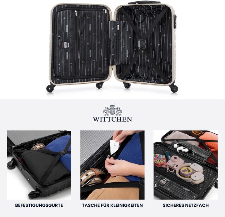 Image du produit Wittchen 4-teiliges Reisekoffer-Set, Hartschalen-Trolleys (210 l)