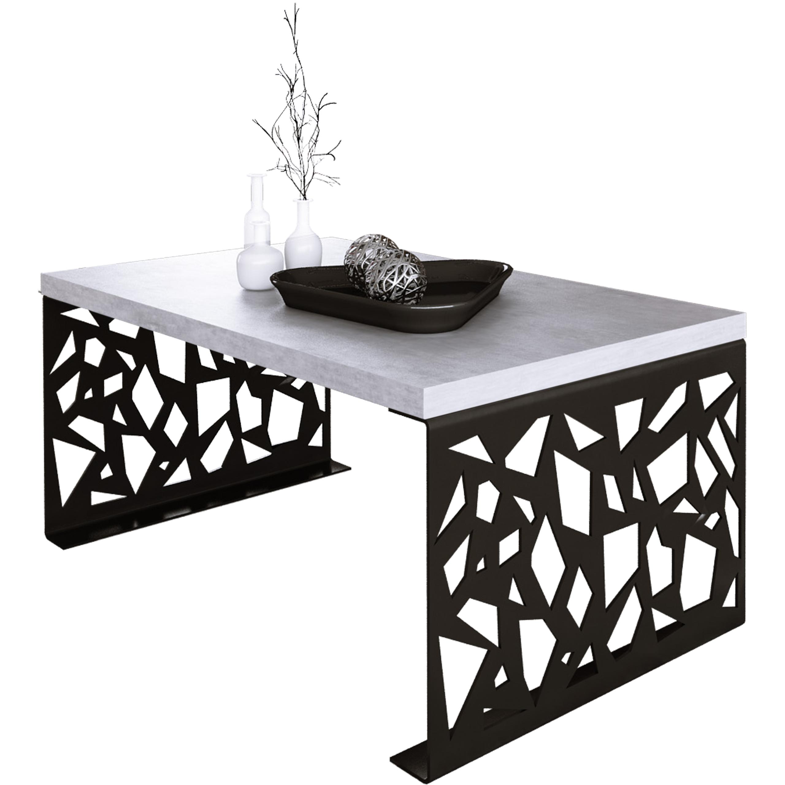 ADRK Furniture, Couchtisch + Beistelltisch, Semara (100 x 60 x 45 cm)