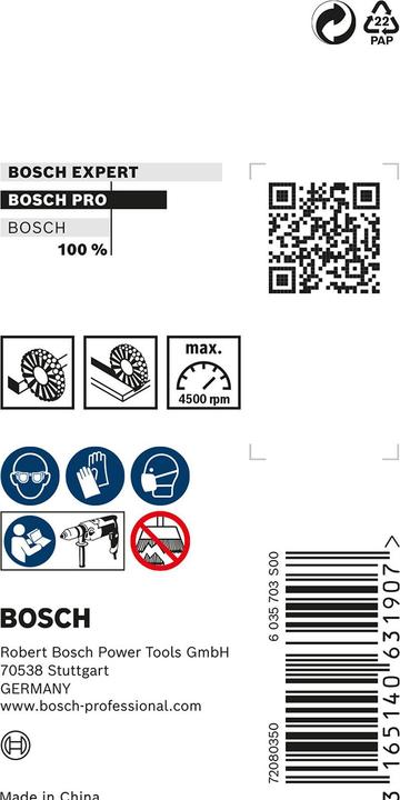 Produktbild Bosch Professional Zubehör PRO Metal clean Scheibenbürste, gerader Schaft, 30 x 0,2 mm