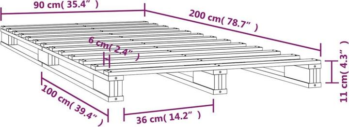 Image du produit vidaXL Palettenbett (140 x 200 cm)