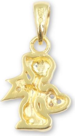 Immagine prodotto Muau Ciondolo Angelo 750/18K con diamante bicolore (750, Oro bicolore 18 carati)