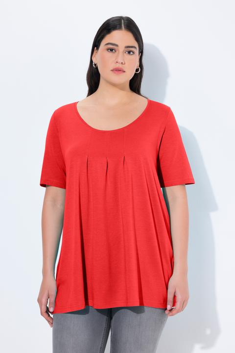 Actual product image Ulla Popken Essential Front Pleat Tee (62)