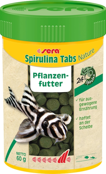 Actual product image Sera Premium Spirulina 100 tablets (Ornamental Fish, 100 ml)