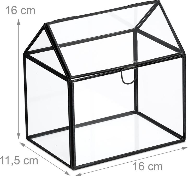 Produktbild Relaxdays Pflanzenterrarium aus Glas Hausform