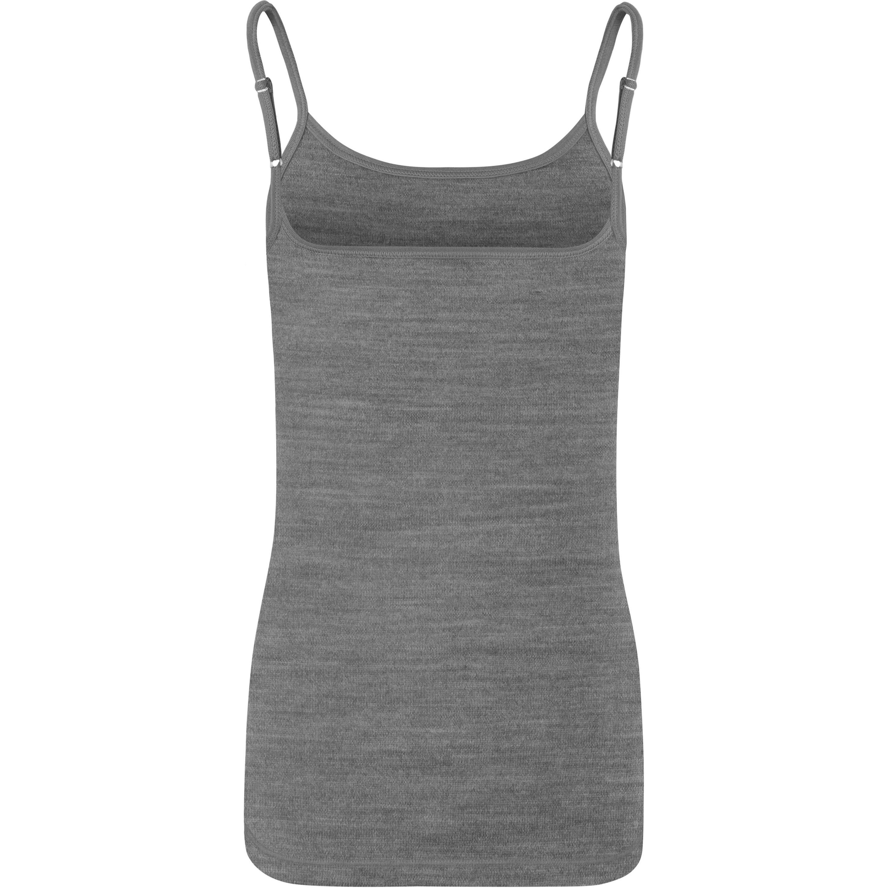 Normani, Damen, Shirt, Damen Merino Top mit Spagettiträgern „Kyneton" - 9673, Grau, (XXL)