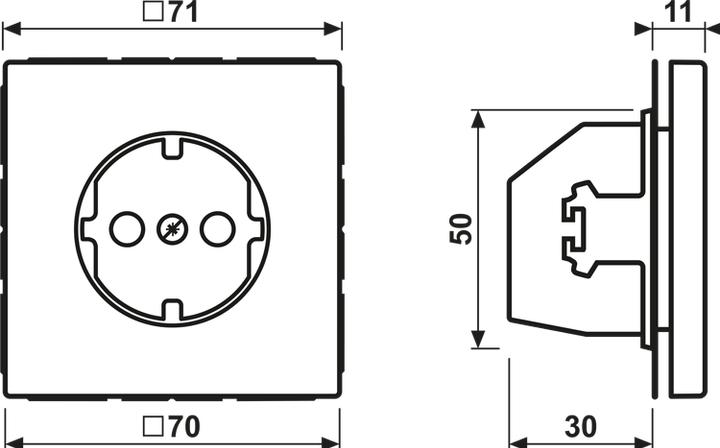 Actual product image JUNG SCHUKO socket outlet