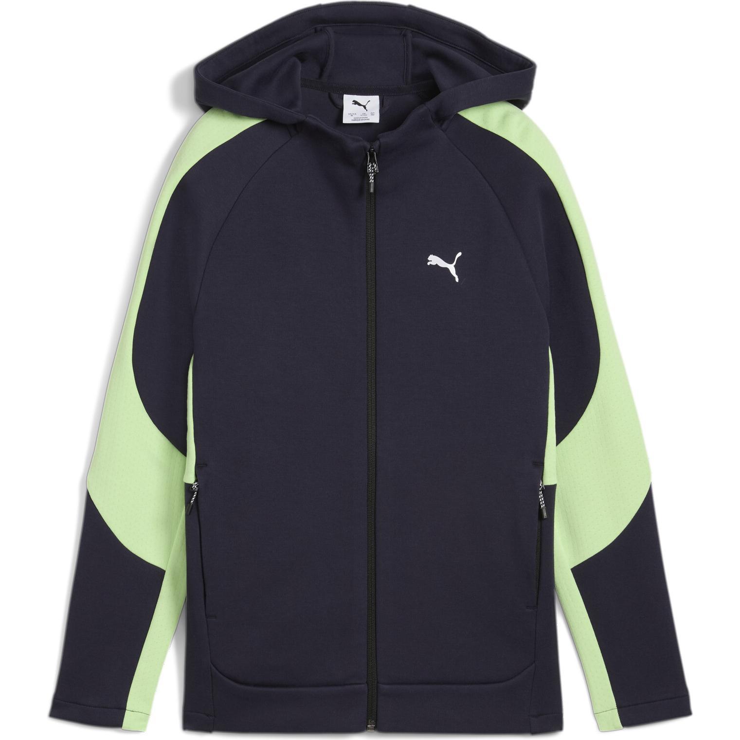 Puma, Jungen, Pullover, EVOSTRIPE Full-Zip Hoodie DK B, Blau, (164)