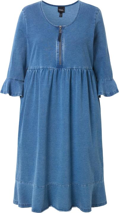 Produktbild Ulla Popken Midikleid, Zipper, A-Linie, Rundhals, 3/4-Arm (54)