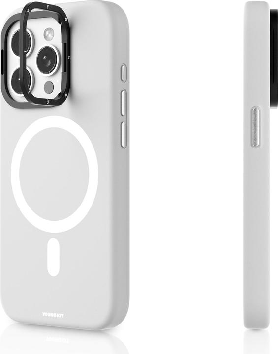Produktbild Youngkit Hülle Cream Silicone Stand Case (Apple iPhone 16 Pro)