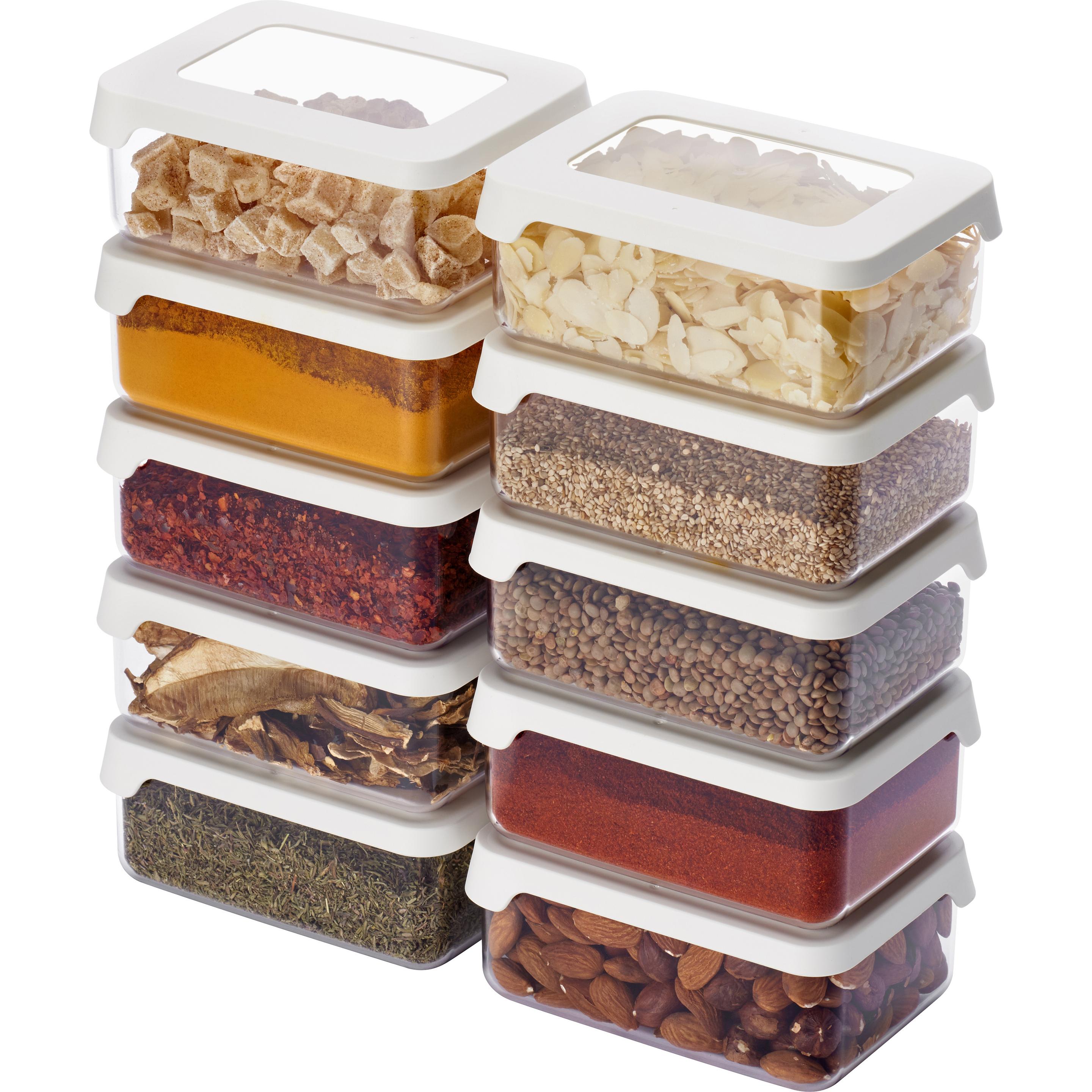 Orthex Vision Aufbewahrungsbox-Set, 10 x 0,35 L, Vorratsbehälter, Transparent
