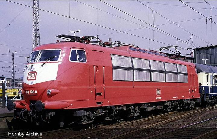 Actual product image Hornby DB electric locomotive 103 140 Einholmpanto orient red Ep. IV DC (Track N)
