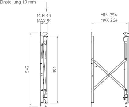 Produktbild Hagor VWH-1 Slim Wandhalterung für LCD-/Plasmafernseher (Wand, 55", 35 kg)