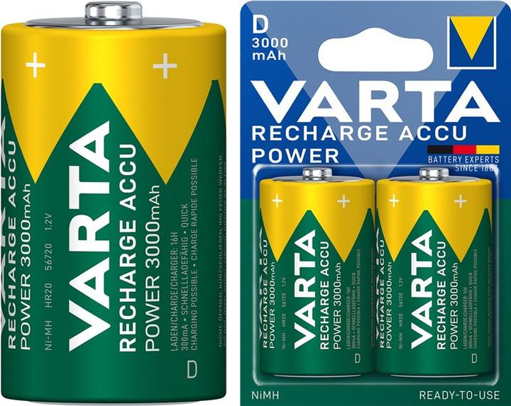 Produktbild Varta Recharge Accu Power (2 Stk., D, 3000 mAh)