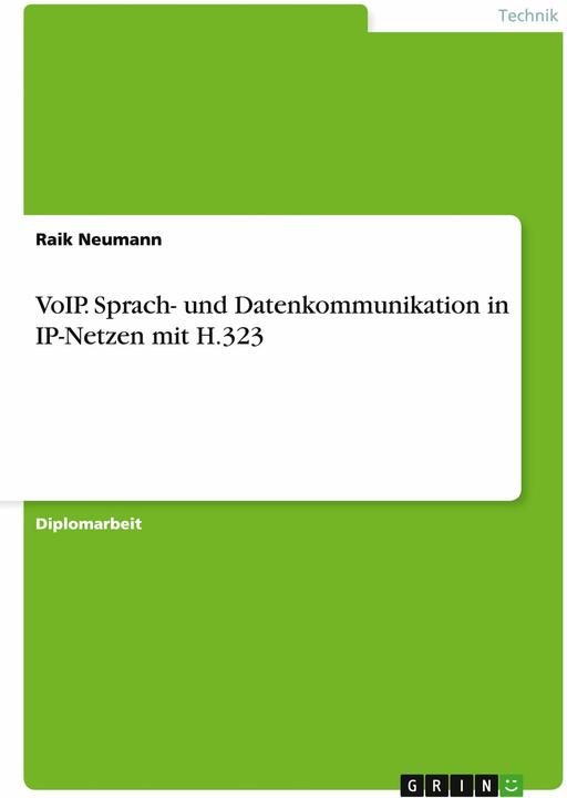 Produktbild VoIP. Sprach- und Datenkommunikation in IP-Netzen mit H.323