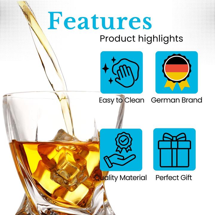 Produktbild Intirilife 2x Whisky Glas 'TWISTED (2x, Whiskygläser)