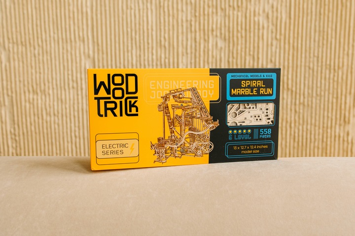 Image du produit Wood Trick Piste de billes en spirale - Kit de construction en bois 3D