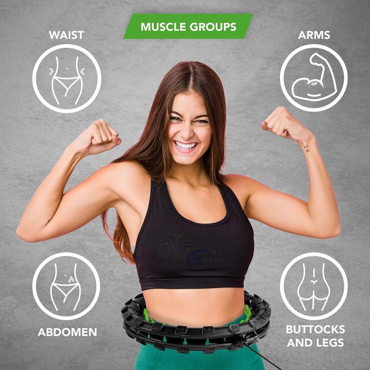 Immagine prodotto Tunturi Hula Hoop Ring mit 0.4 Kg Gewicht (Standard) (106 cm, 1300 g)