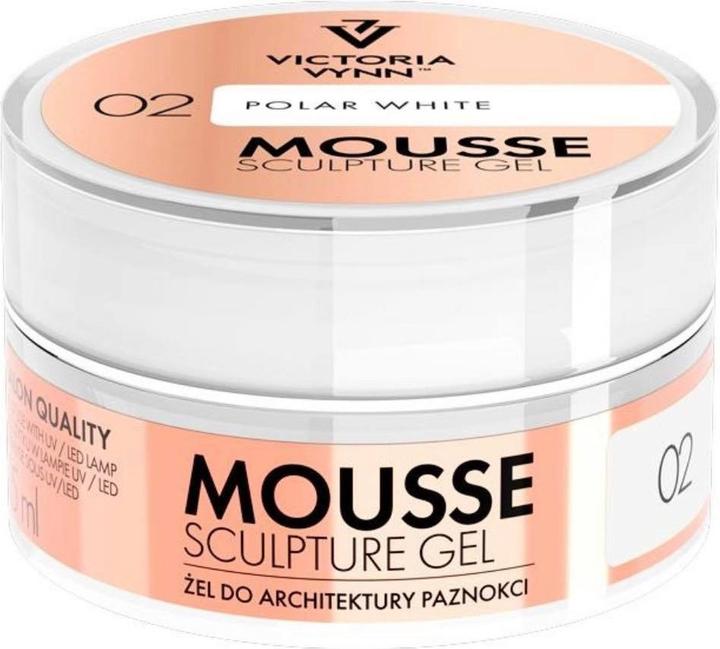 Actual product image Visconti Di Modrone Victoria Vynn Thixotropic Mousse Sculpture Gel 15ml Nails Building Extension 02 Polar White