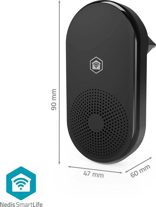 Produktbild Nedis SmartLife Gong | RF, Frequenz 433 Mhz | Zubehör für: WIFICDP11BK / WIFICDP21BK / WIFICDP31BK | (Funk 433-Mhz)