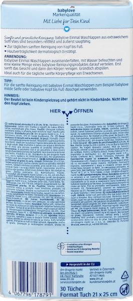 Produktbild dm babylove Einmal Waschlappen