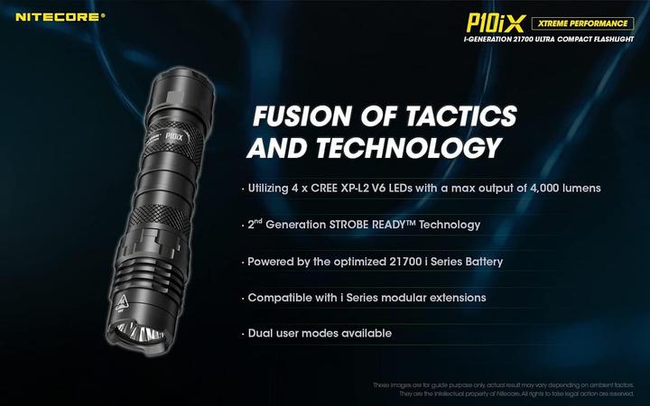 Actual product image Nitecore P10iX - 4000 lumen (13.72 cm, 4000 lm)