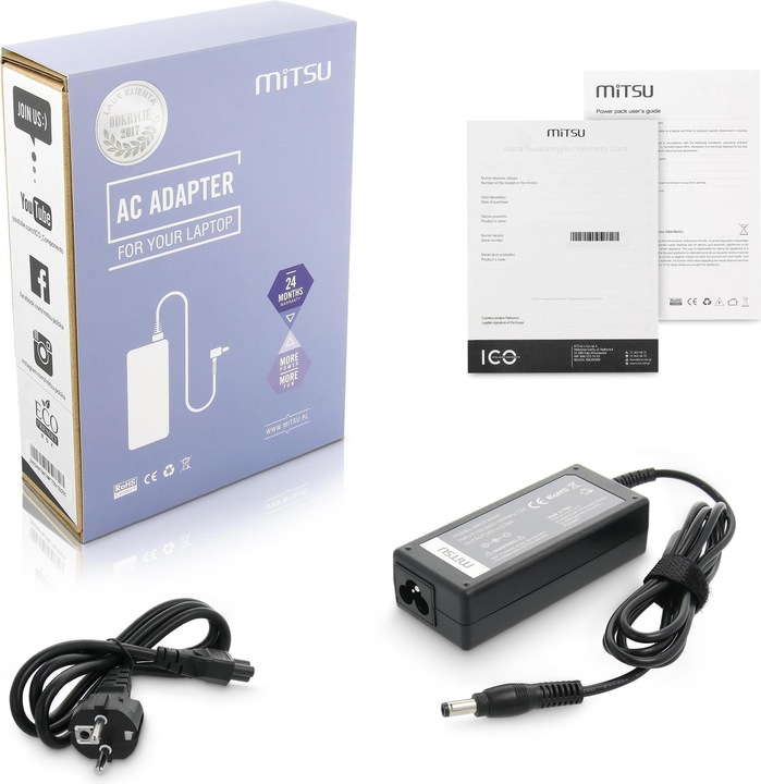 Immagine prodotto Mitsu caricabatterie per notebook 20v 3,25a 5,5x2,5 - fujitsu maxdata itd (65 W)