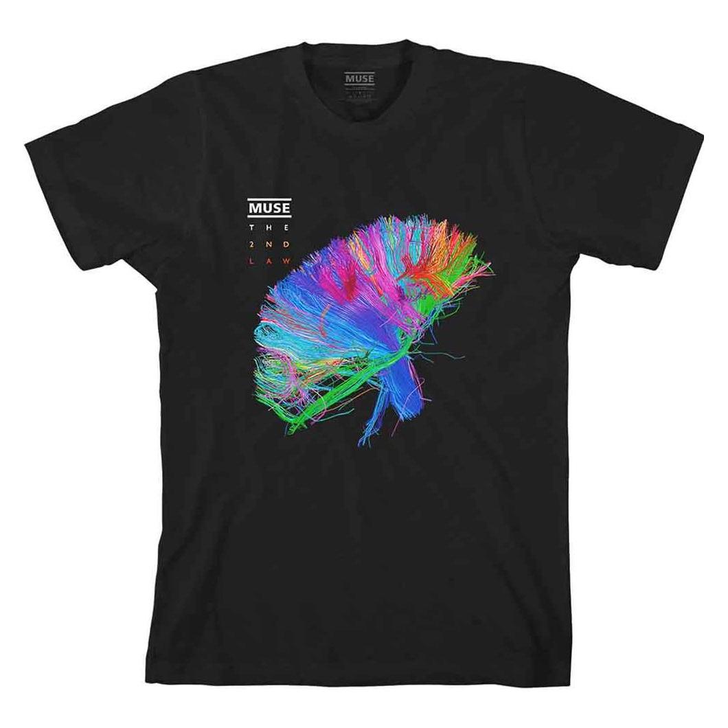 Muse, Mannen, T-shirts, 2nd Law Album, Zwart, (M)