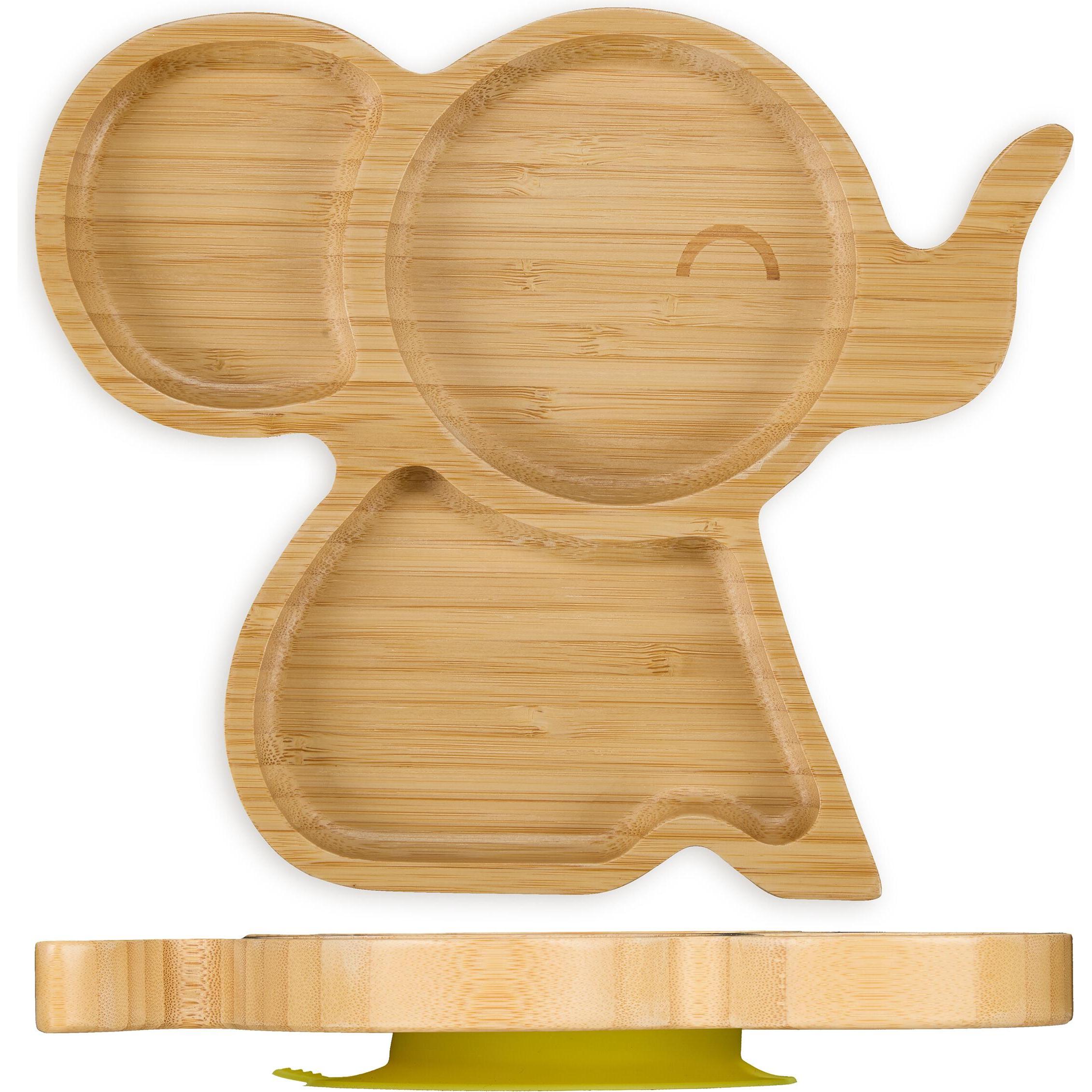 Relaxdays, Kindergeschirr + Kinderbesteck, Babyteller Elefant