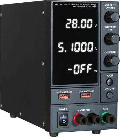 RND Labornetzgerät Einstellbar 30V 10A 300W USB