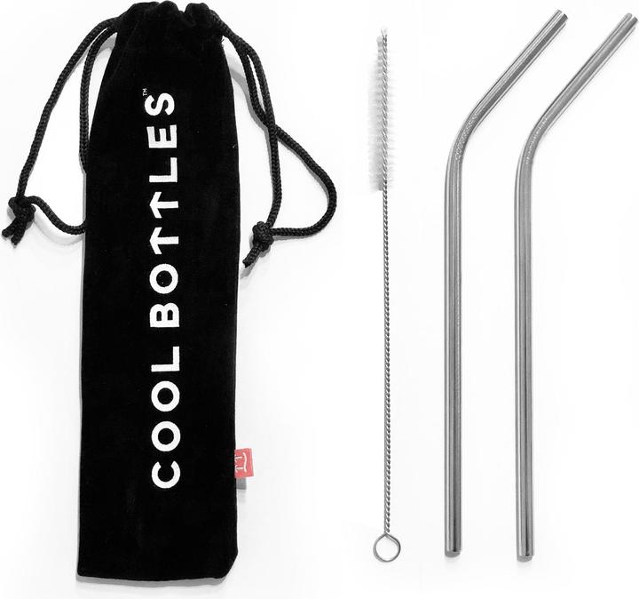Produktbild Cool Bottles Wiederverwendbare Trinkhalme 2er Set (2x)