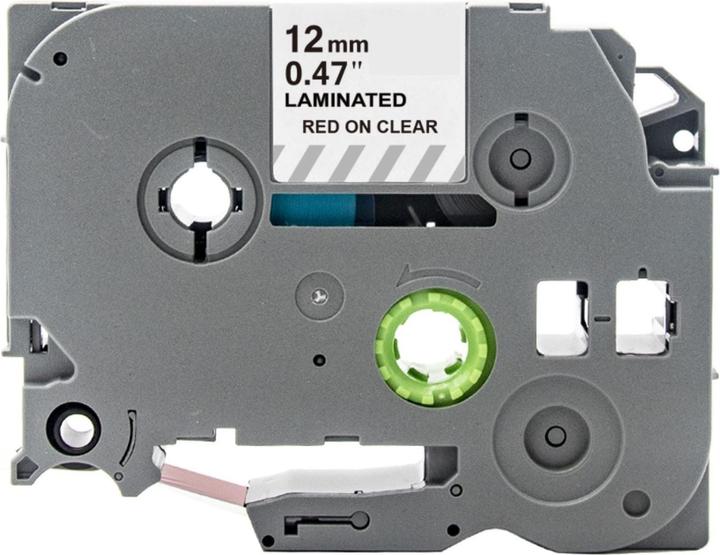 Immagine prodotto Hermex Alternatives Etikettenband zu Brother TZe-132 Beschriftungsband (1.20 cm, Rosso, Trasparente)