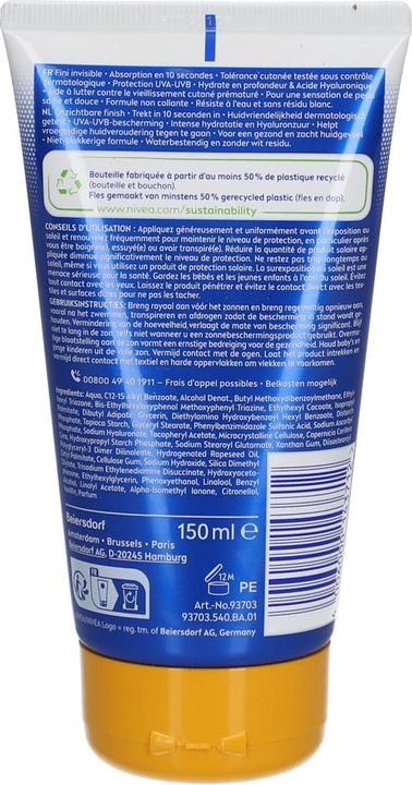 Immagine prodotto NIVEA Sun Protect & Hydrate Invisible Finish Spf50+ Sunscreen (Latte solare, SPF 50+)