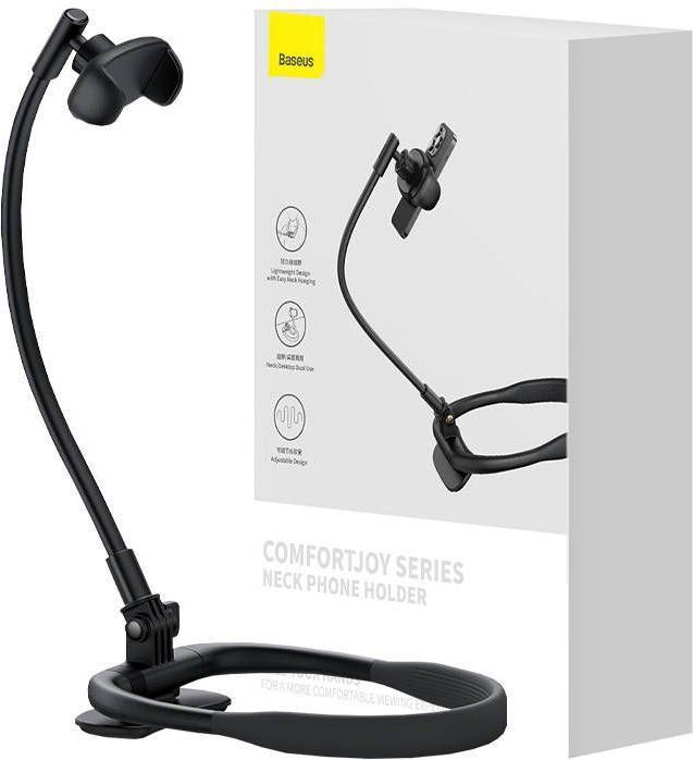 Immagine prodotto Baseus Supporto universale per il collo della serie ComfortJoy, supporto per telefono nero (LUGB000001)