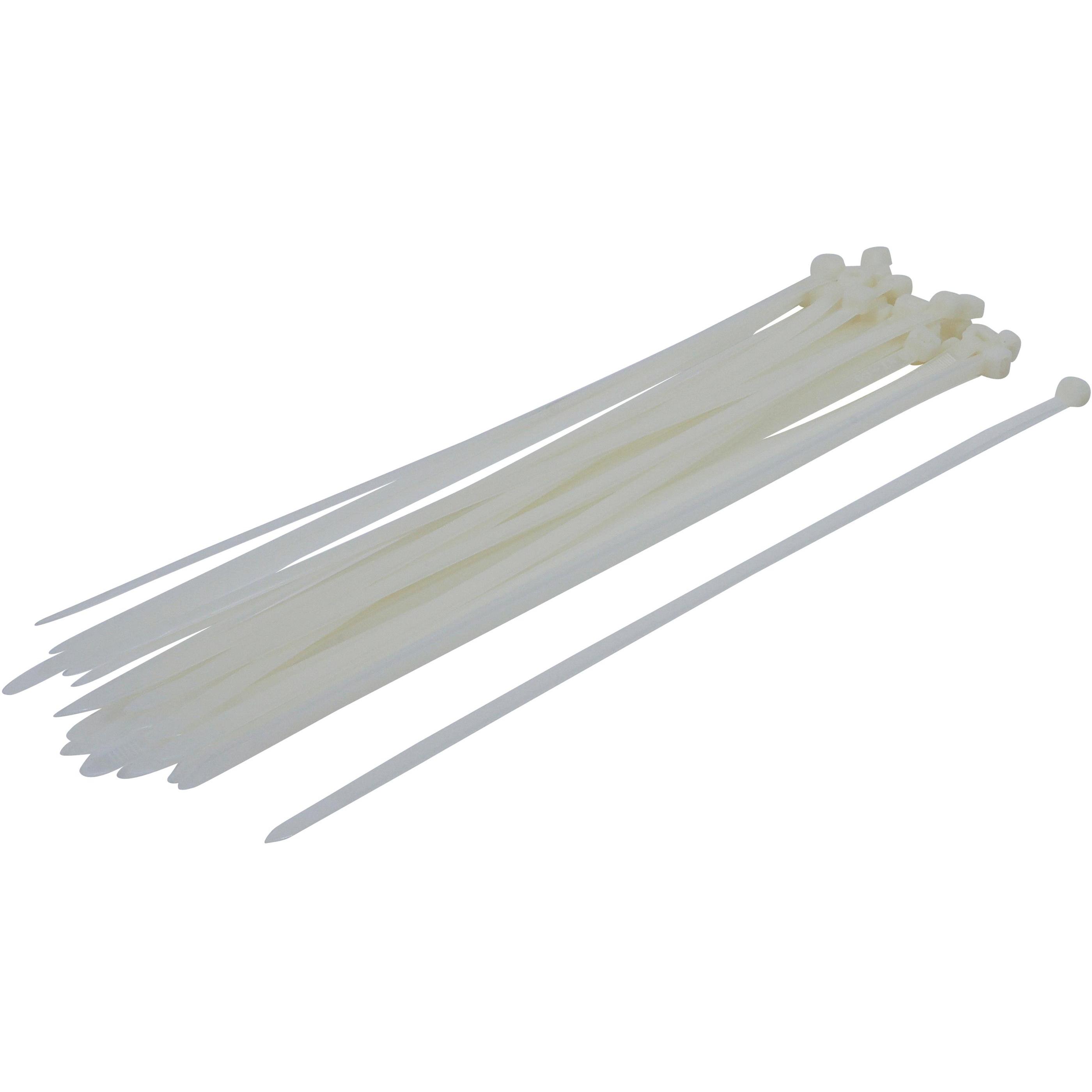 BGS, Kabelbinder, Kabelbinder-Sortiment weiss 8,0 x 400 mm 30-tlg. (Kunststoffkabelbinder, 400 mm, 30 Stk.)