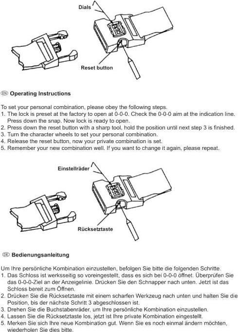 Produktbild Dunlop Koffergurt & Kammschloss (Kofferriemen, Schlösser & Anhänger)