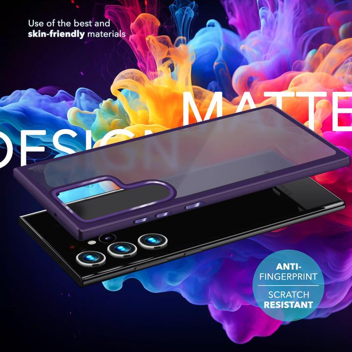 Actual product image Nalia Semi-transparent hybrid cover with protective frame (Samsung Galaxy S24 Ultra)