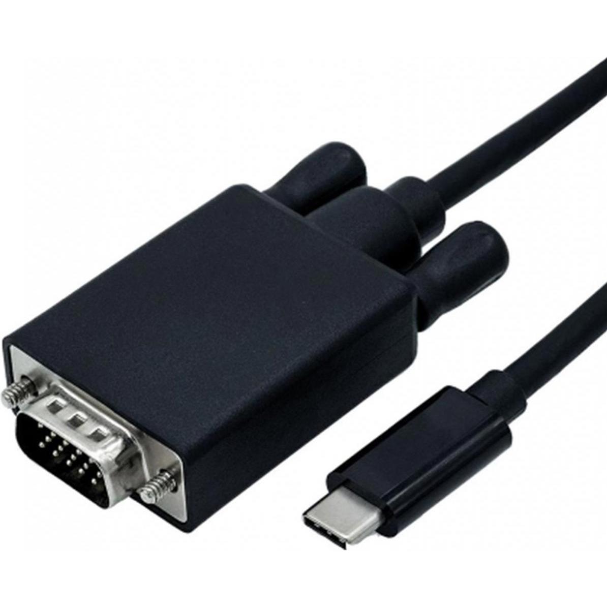 Roline USB Typ C — VGA (VGA), Adattatore dati + video, Nero