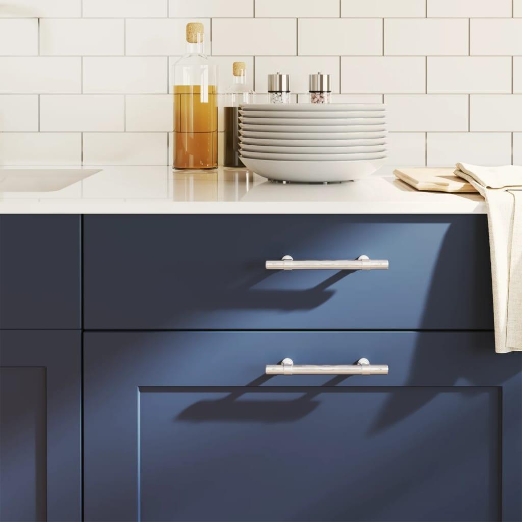 VidaXL, Möbelgriff, Möbelgriffe 20 Stk. Silbern 96 mm Edelstahl,Farbe
