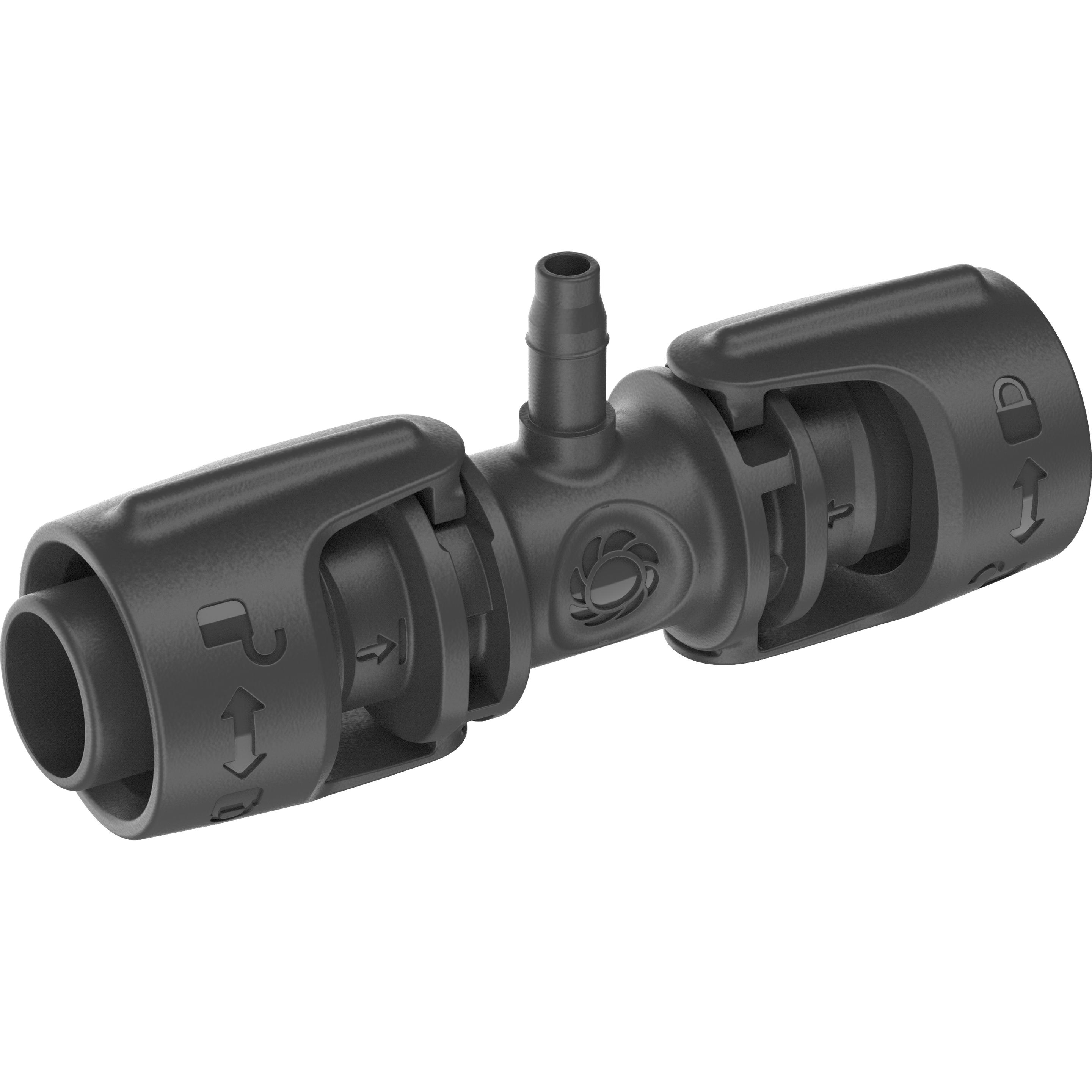 Gardena, Bewässerungssystem, T-Stück 13 mm – 4,6 mm (Tropfbewässerung Verbinder + Abzweiger)